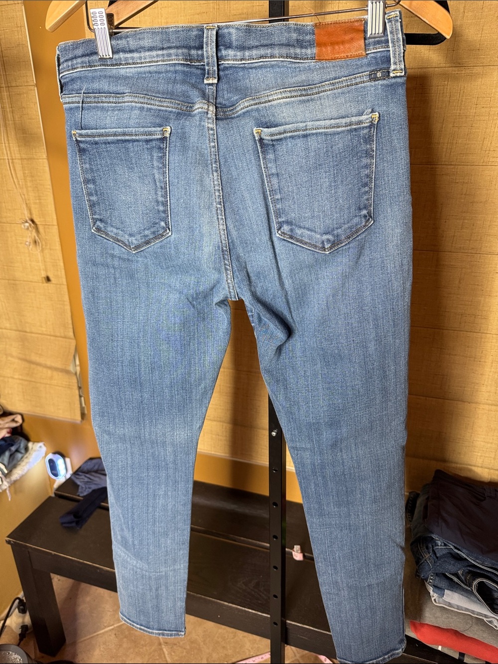 Lucky Brand Brooke Skinny Santa Rosa Faded Blue Jeans Size 10/30 Candiani Denim - Picture 12 of 13